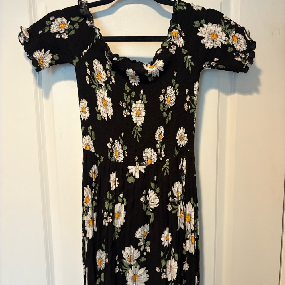 Floral Black Maxi Dress
